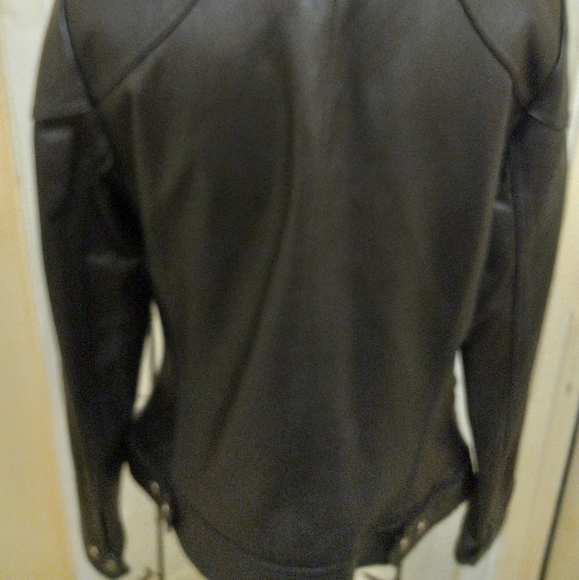 Silver Jeans Black Leather Jacket - Picture 4 of 7